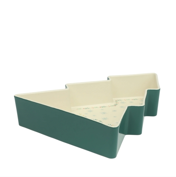 🎄 New Pioneer Woman Tree 12 Inch Ceramic Baking Dish with Wood Serving Lid - Picture 7 of 10